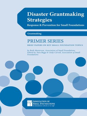 cover image of Disaster Grantmaking Strategies